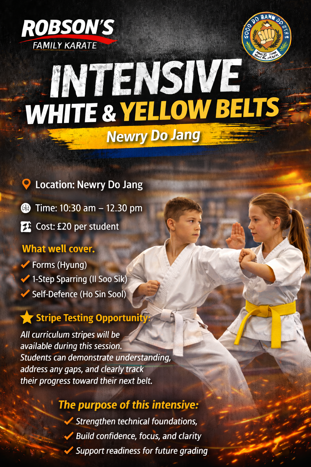 August - Intensive Training Workshop White and Yellow Belts Curriculum